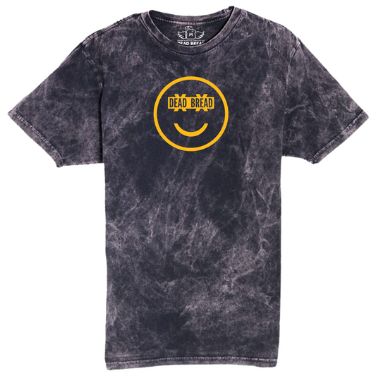 SMILE VINTAGE WASH TEE - CLOUD BLACK