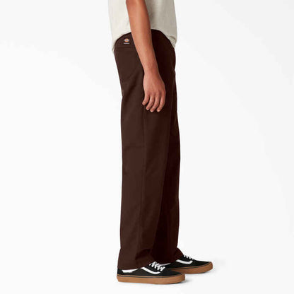 DICKIES SKATEBOARDING SLIM FIT TWILL PANTS - CHOCOLATE BROWN