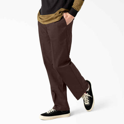 DICKIES SKATEBOARDING REGULAR FIT TWILL PANTS - CHOCOLATE BROWN