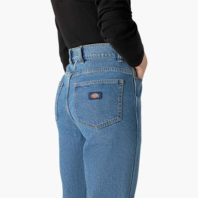 DICKIES WOMENS HOUSTON REGULAR FIT JEANS - CLASSIC BLUE