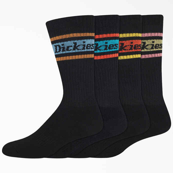 DICKIES RUGBY STRIPE CREW SOCKS - 4 PACK