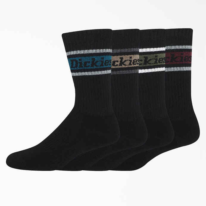 DICKIES RUGBY STRIPE CREW SOCKS - 4 PACK