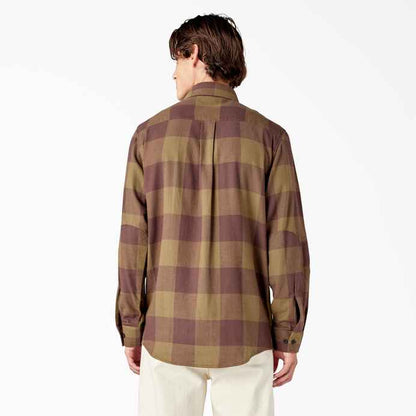 DICKIES LONGSLEEVE FLANNEL - DARK OLIVE / BUFFALO PLAID