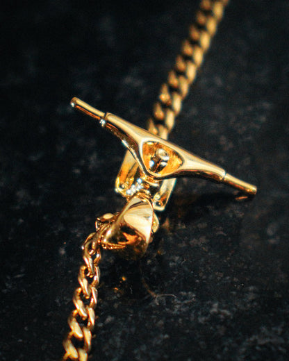 Skateboard Truck Pendant (Gold)