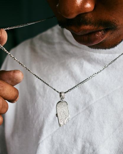 ICED OUT Broken Deck Pendant (Silver)