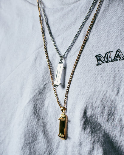 Skateboard Pendant (Gold)