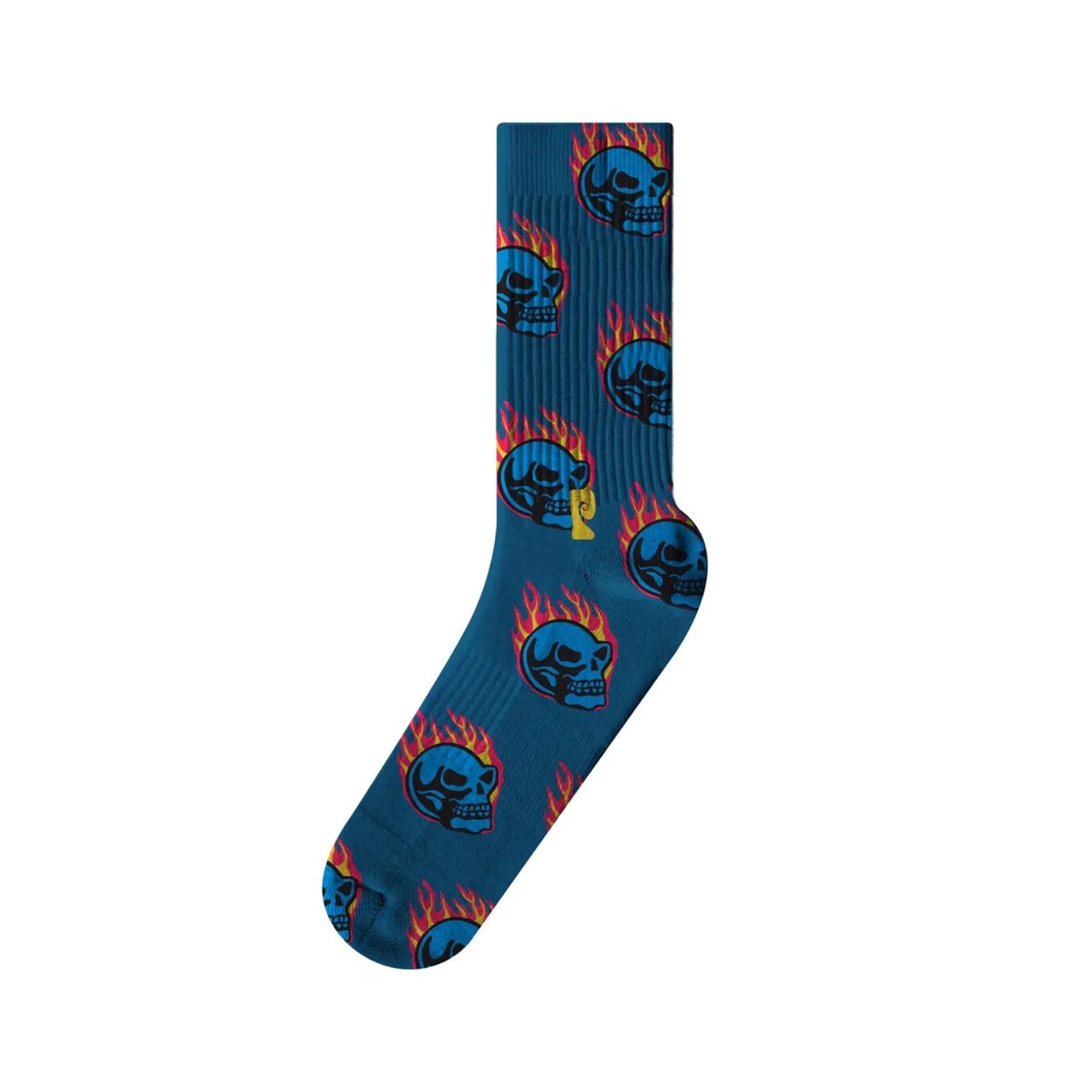 PSOCKADELIC BURNING SKULL CREW SOCKS