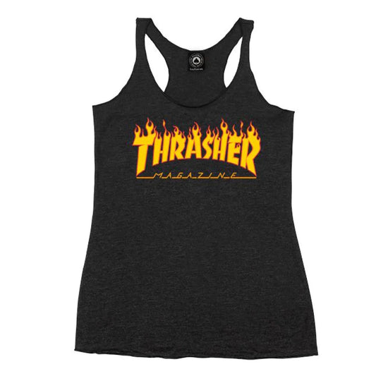 THRASHER FLAMES WOMENS RACEBACK TANKTOP